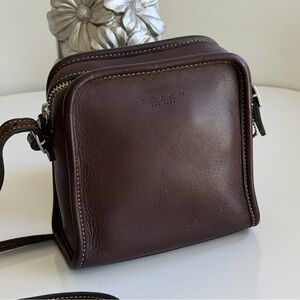 Vintage Coach Bellini Milk Chocolate Brown Leather Vtg Small Crossbody Bag
